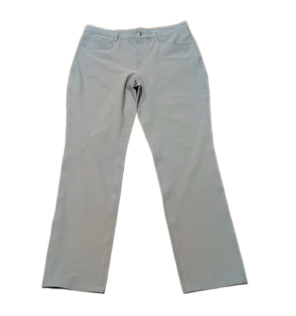 Footjoy Mens Athletic Fit Gray Performance Golf Pants 36x34 EUC